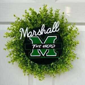 Marshall Thundering Herd Artificial Wreath for Outdoors or Indoors “NEW” GO HERD